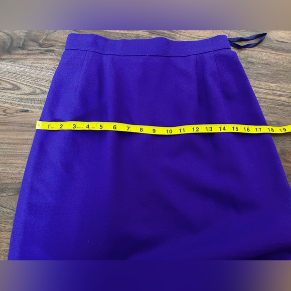 Vintage Gillian 100 % Wool Purple Pencil Skirt Women’s 12 - Picture 8 of 9